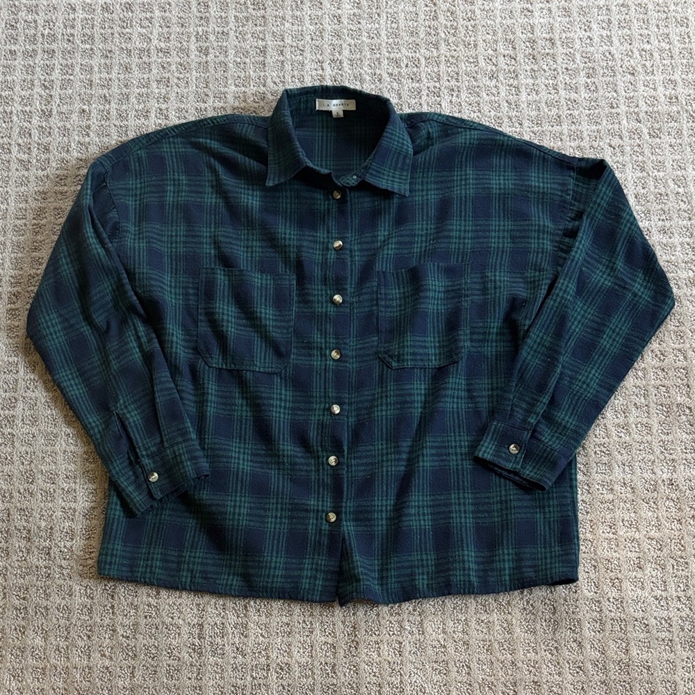 Plaid Button-Up Shirt